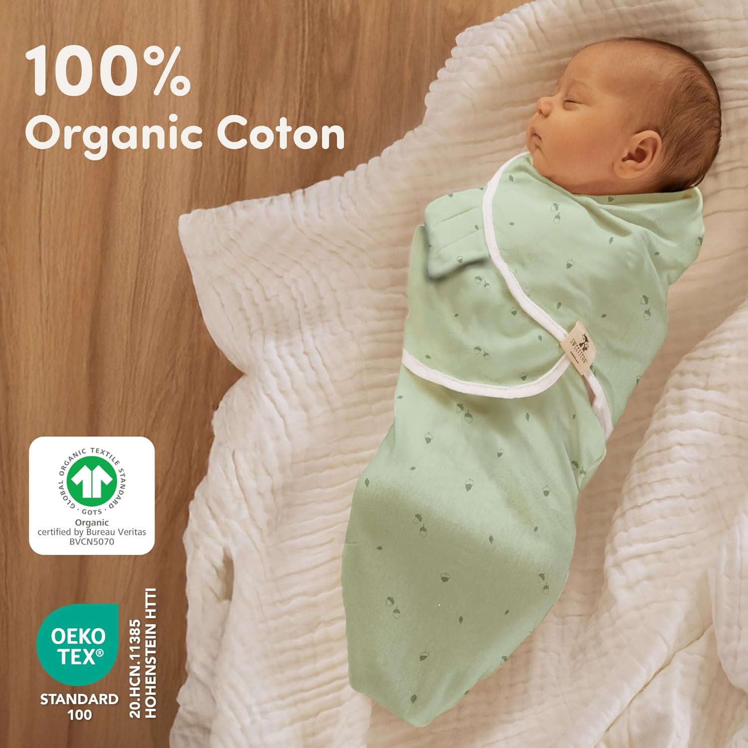Sweety Fox 3-Pack Organic Baby Sleep Sacks 1