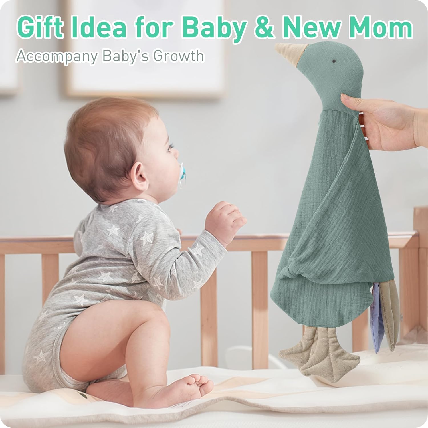 Knirose Muslin Cotton Goose Loveys for Baby Comfort
