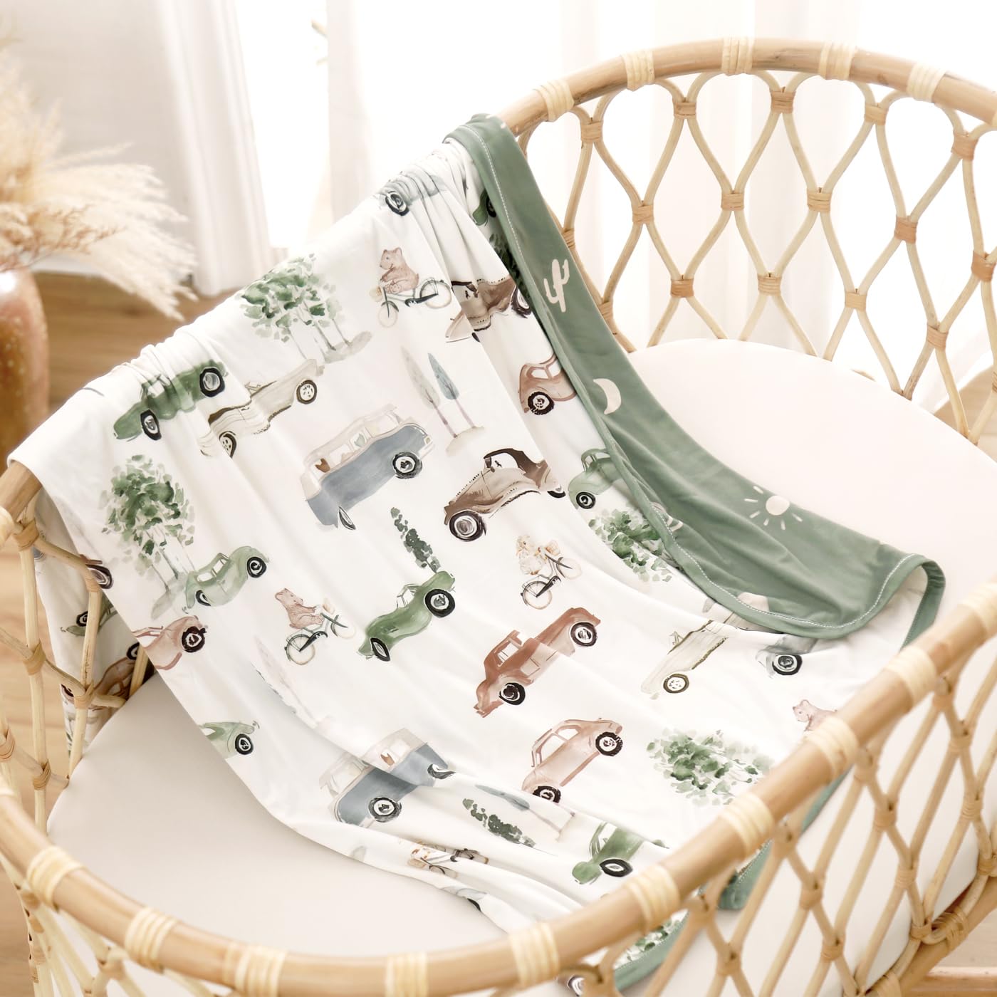GRSSDER Baby Swaddle Blanket Soft Jersey Knit 34x44 Inches
