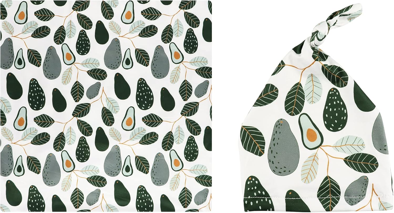 Terriboo Newborn Swaddle Blanket Set with Beanie
