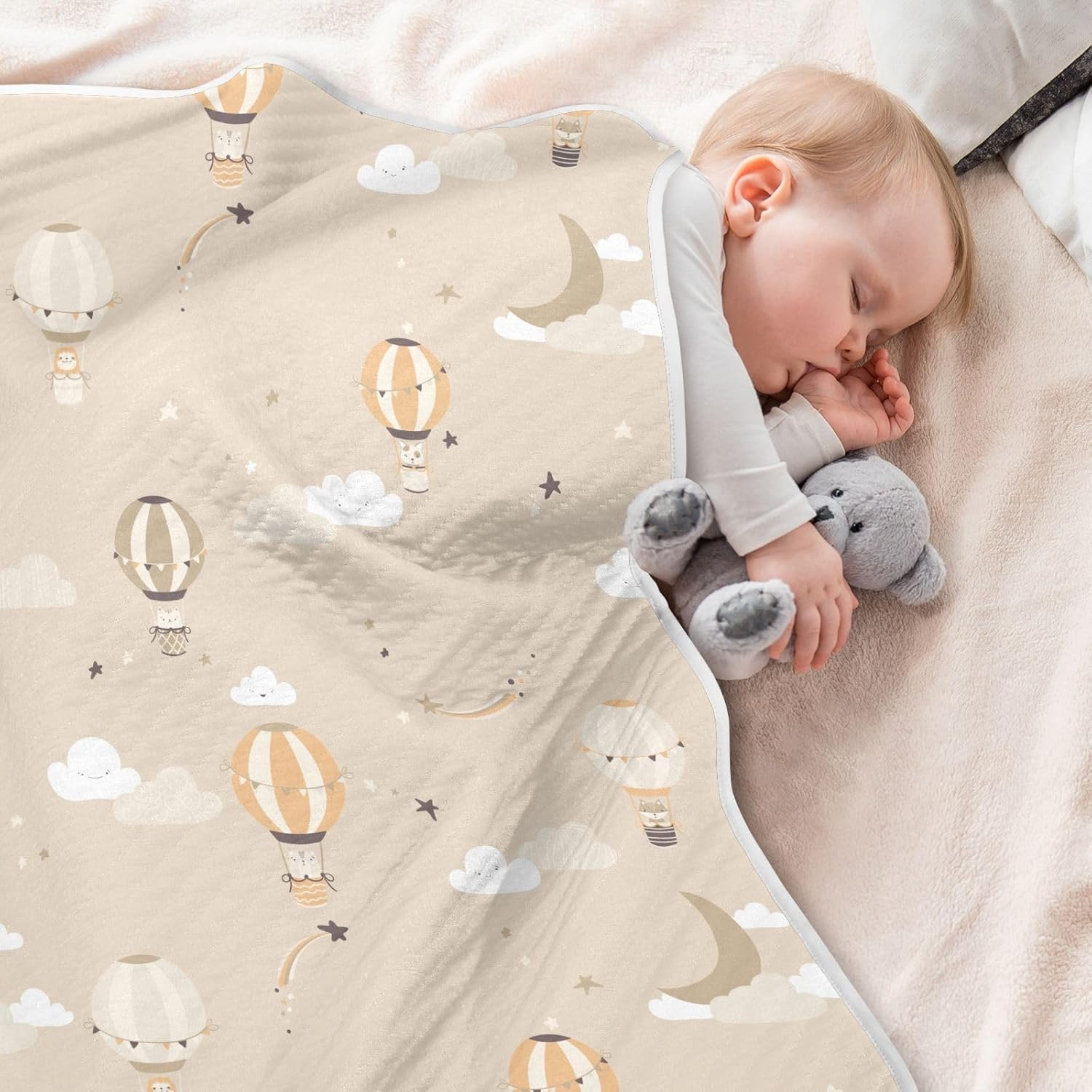 Coikll Cute Hot Air Balloon Baby Blanket 30x40 Inches