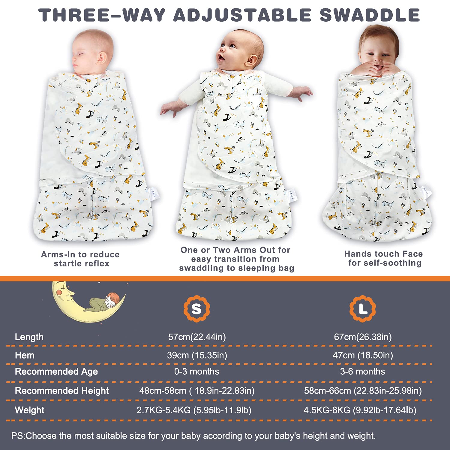 Ftikvo Swaddle Blanket for Newborn Baby 3-6 Months