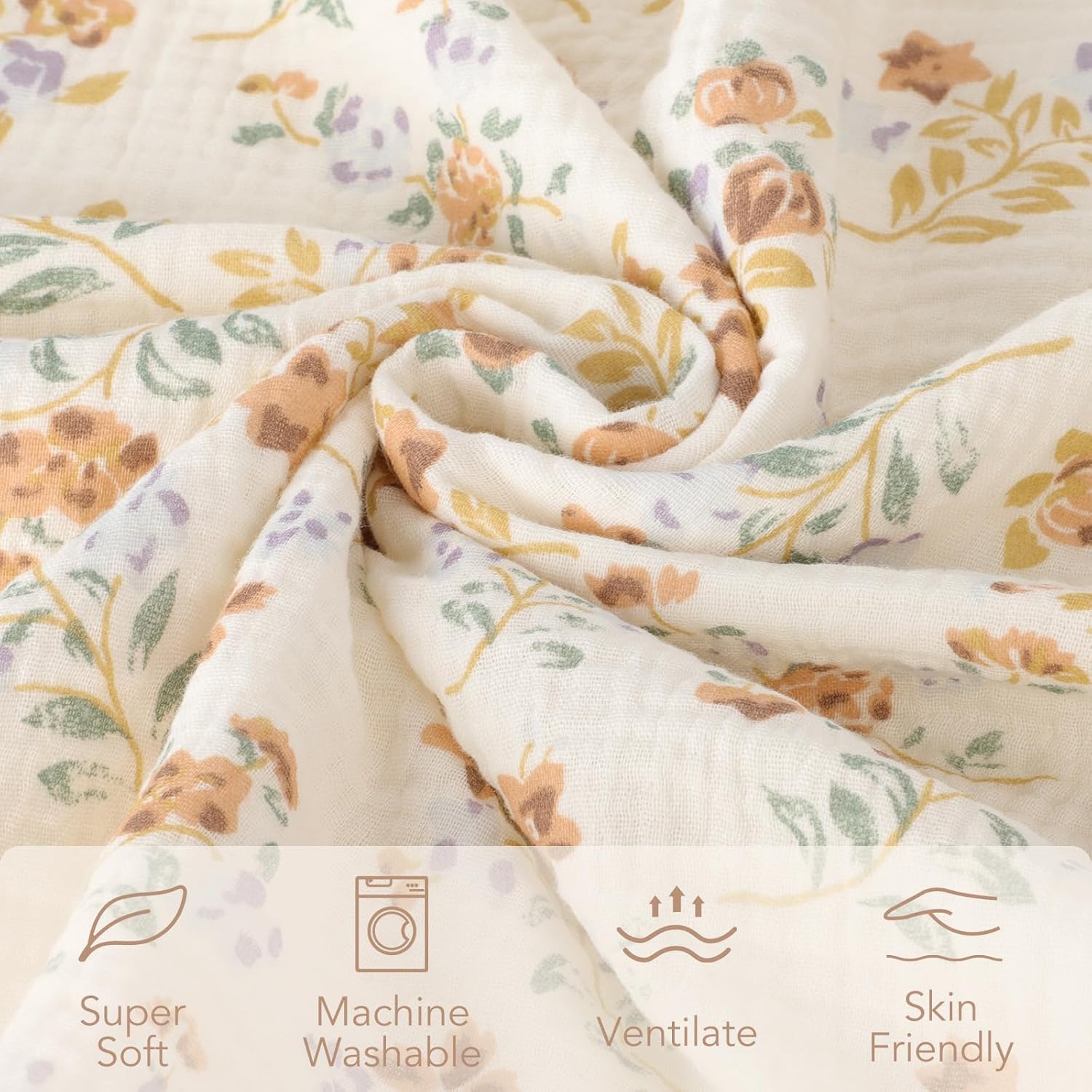 Knirose Reversible Baby Swaddle Blanket 30x41 Inches