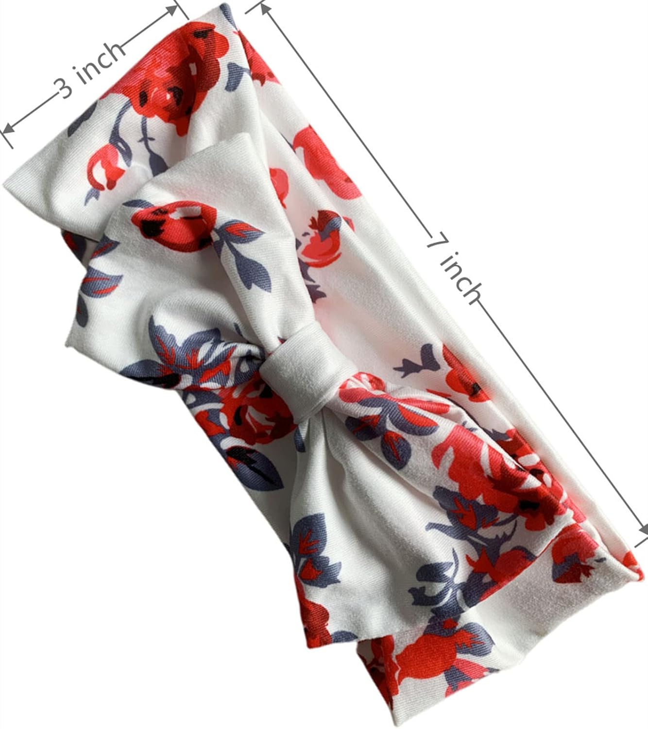 Newborn Swaddle Blanket with Headband for 0-3 Month Baby Red
