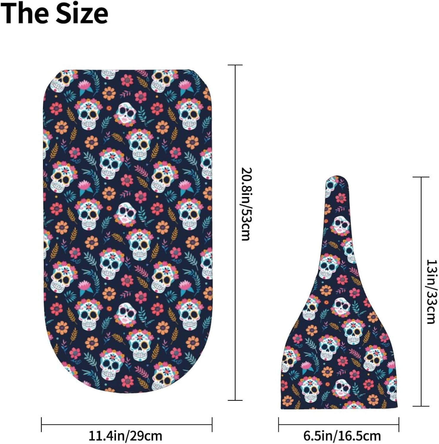 Muishi Sugar Skulls Flower Swaddle Blanket and Beanie Hat Set