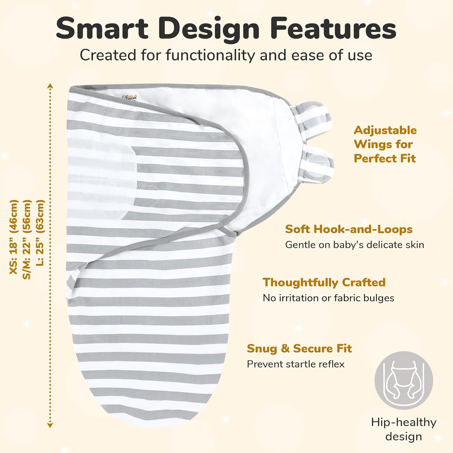 Mama Cheetah Organic Baby Swaddle Blanket 3-Pack Grey