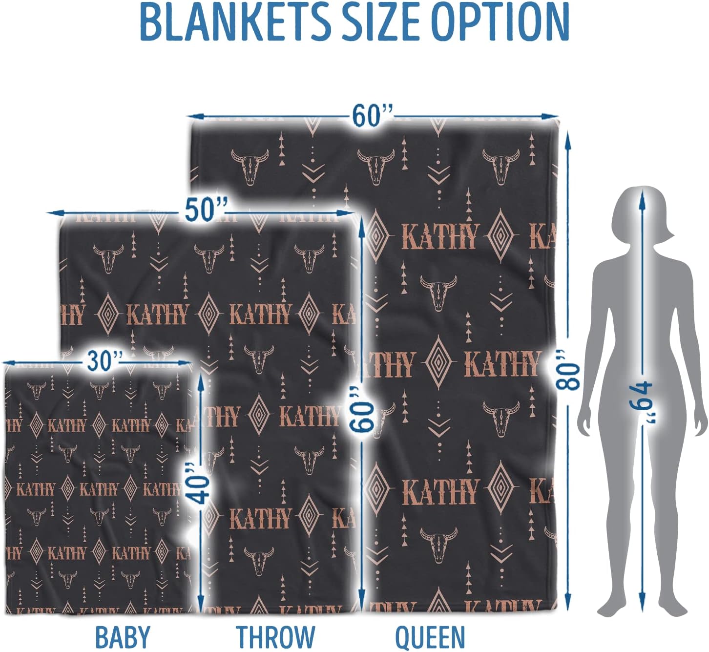 Personalized Cowboy Baby Blanket with Name