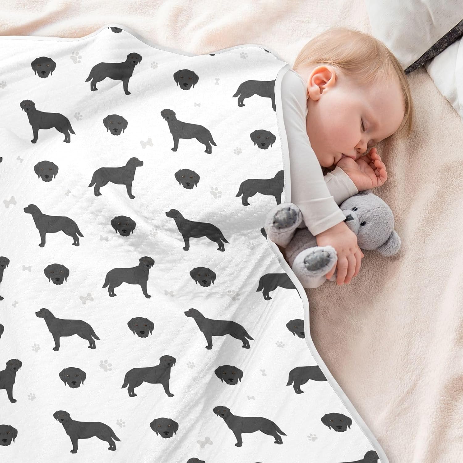KICPOAY Swaddle Blanket 30x40 Inch Soft Cotton for Baby and Dogs