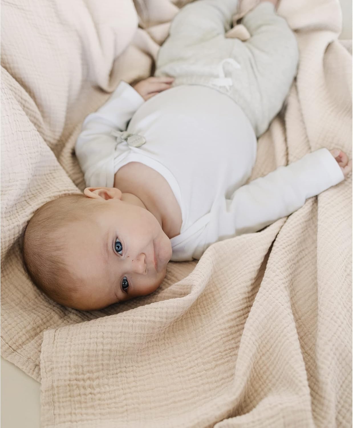 Konssy 3 Pack Muslin Swaddle Blankets 47x47