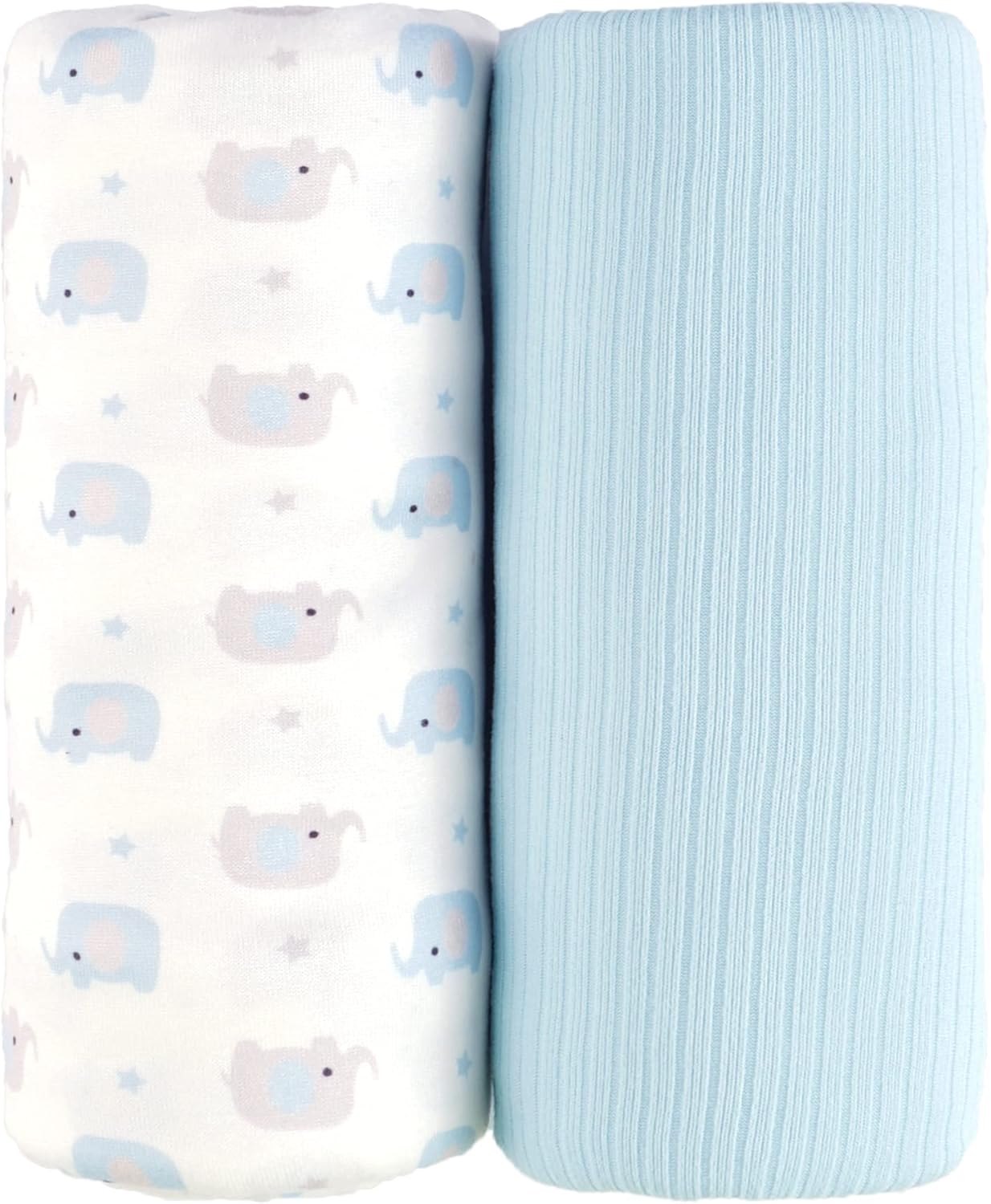 Ultra Soft Jersey Swaddle Blanket 40x30in Elephant Design 2 Pcs