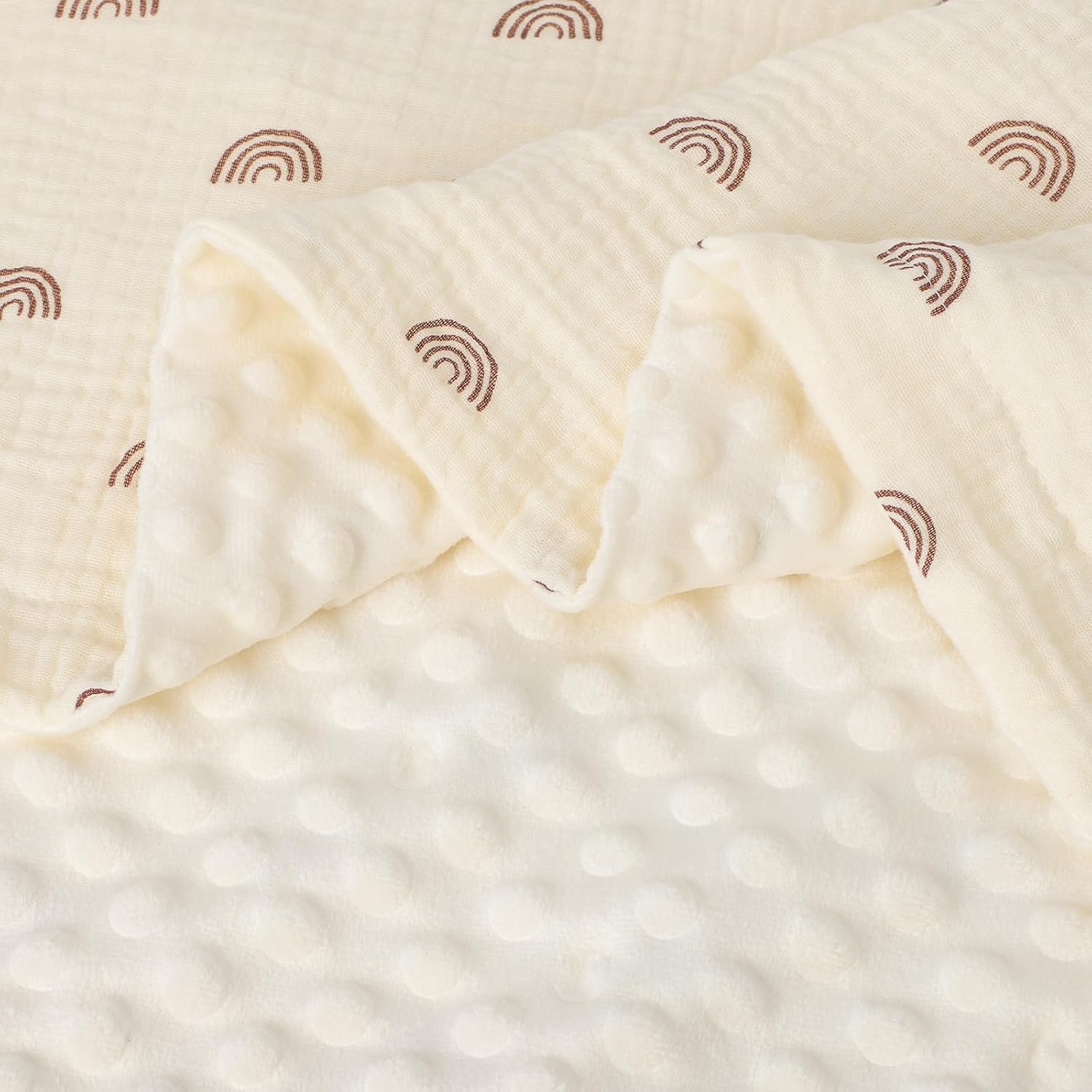 Knirose Reversible Muslin Swaddling Blanket for Newborn Babies