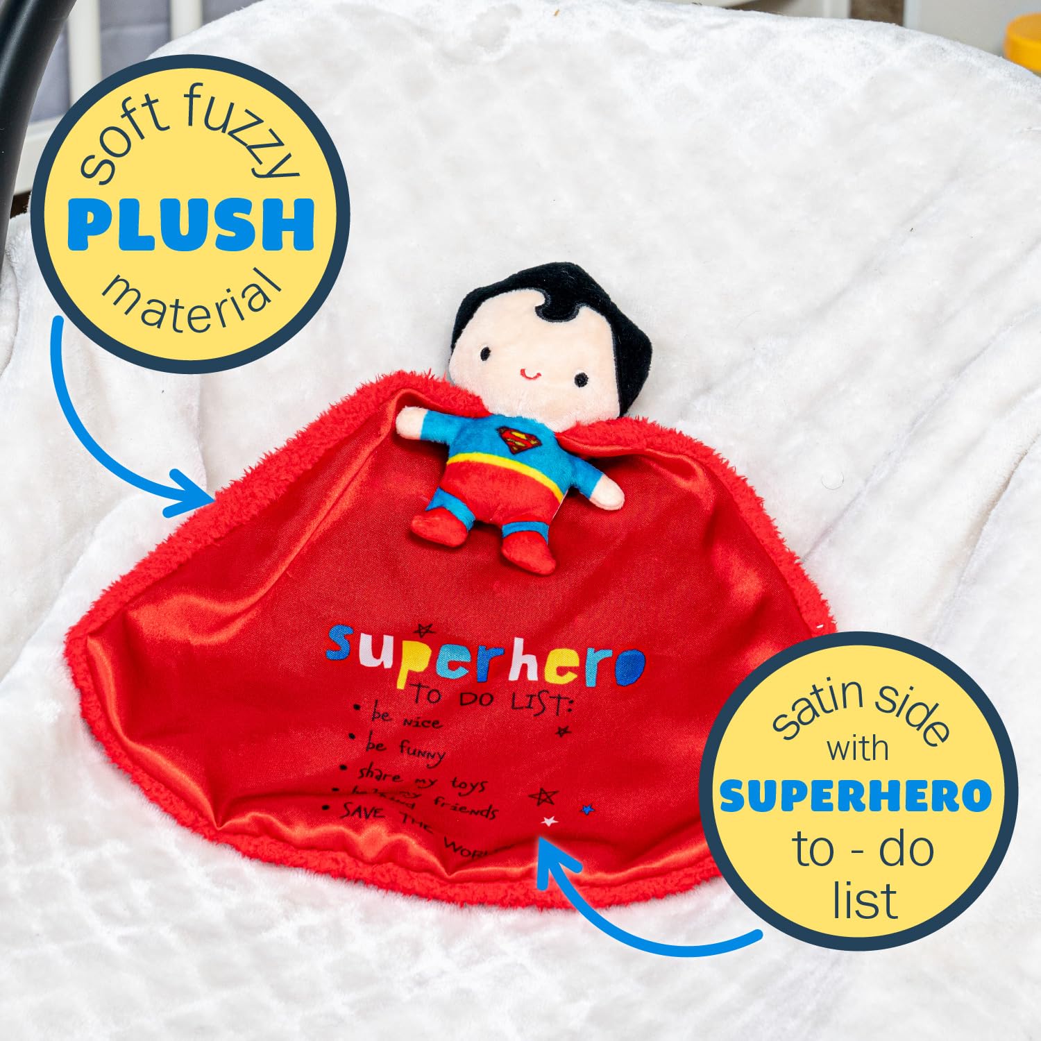 Kids Preferred DC Comics Superman Lovey Security Blanket 1