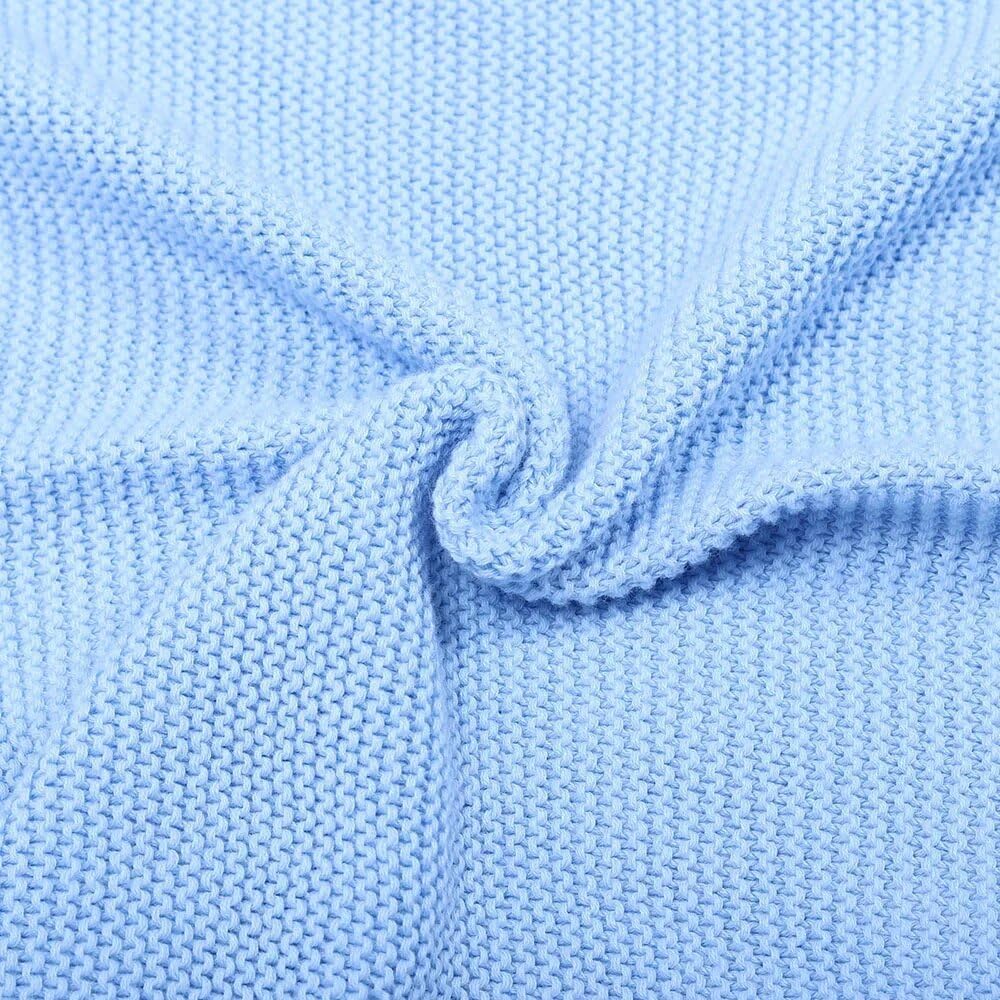 Personalized Knit Baby Blanket with Embroidered Name