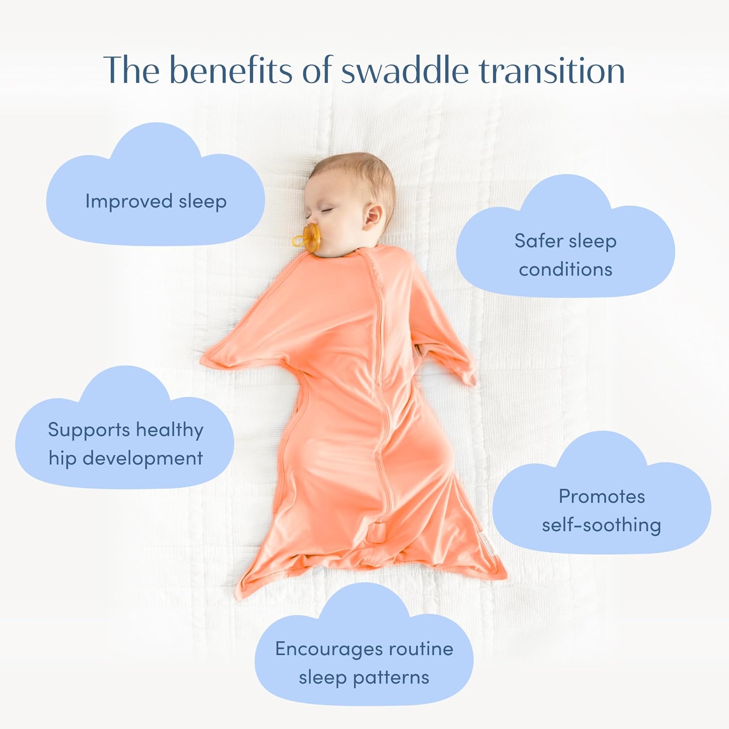SleepingBaby EverSoft Zipadee-Zip Swaddle - Medium 6-12 Months