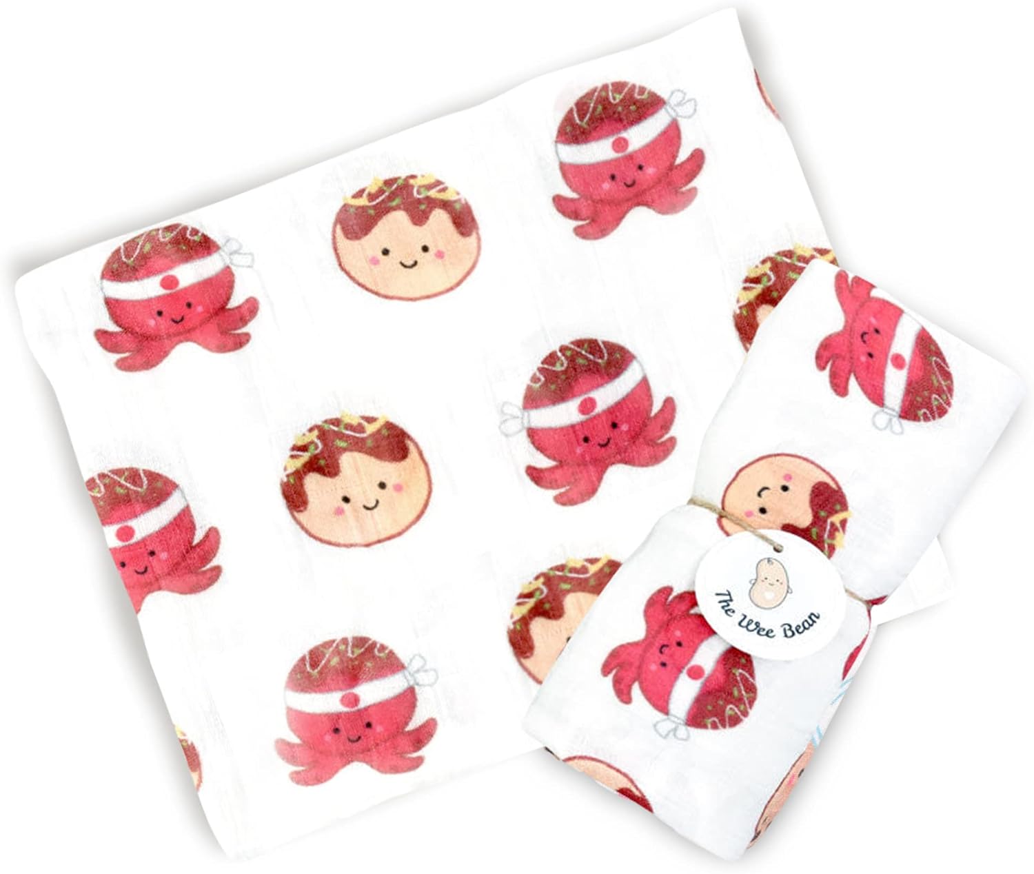 The Wee Bean Organic Cotton Bamboo Rayon Muslin Swaddle Blankets Set of X