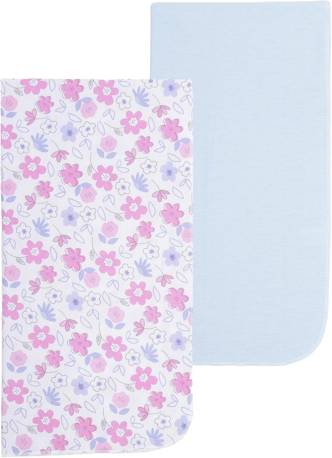 EVERYDAY KIDS 4 Pack Soft Flannel Swaddling Blankets for Newborn Girls