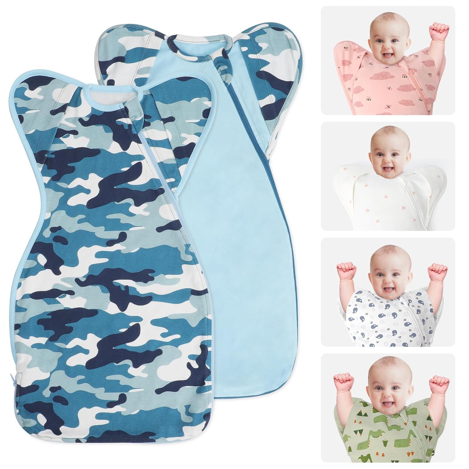 Knirose Swaddle Blanket with Arms Up Design 2-Pack