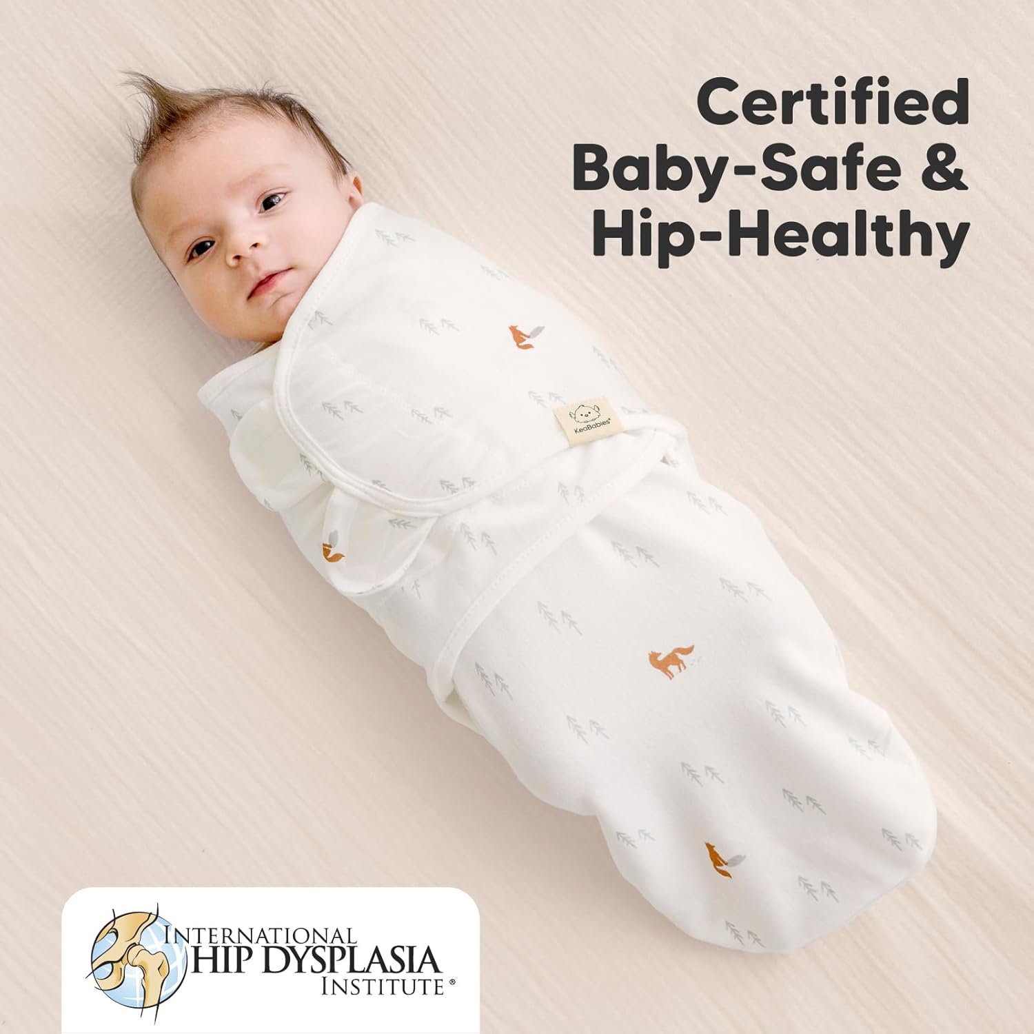 KeaBabies Baby Swaddle Sleep Sack - 3-Pack Zippy Swaddles for Newborns