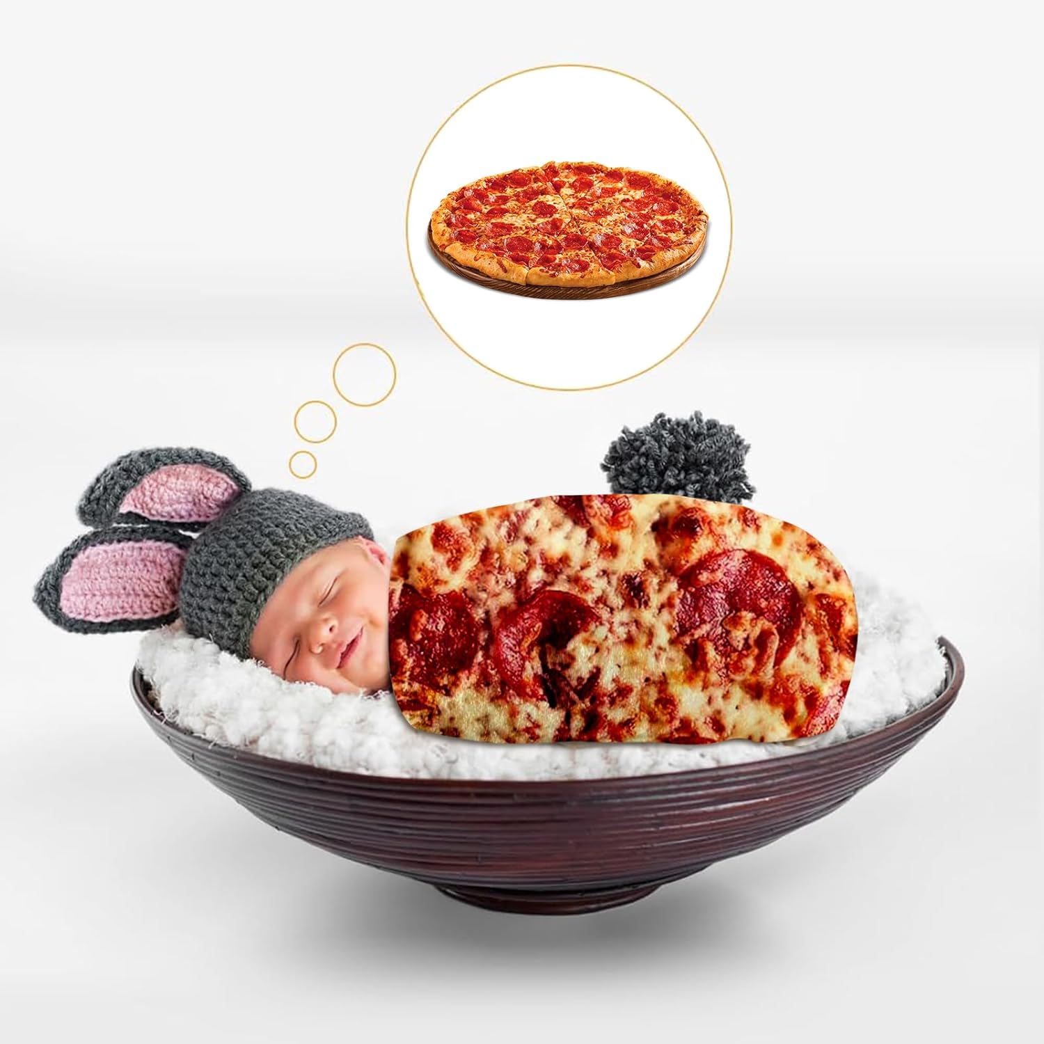Outivity Pizza Blanket Funny Food Blanket for Baby Showers and Birthdays