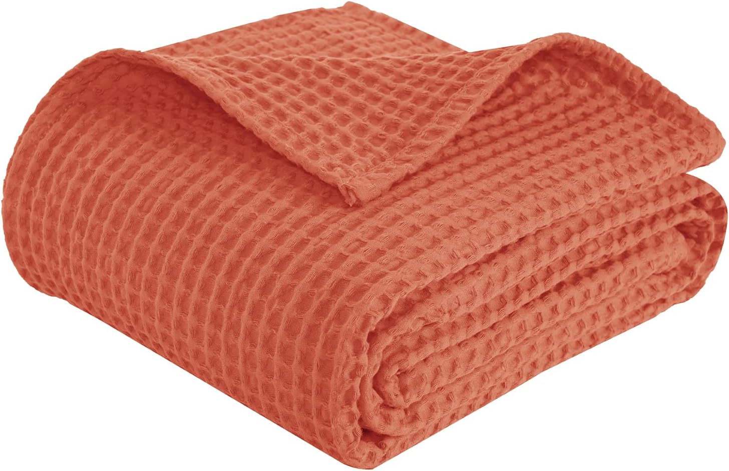 PHF 100 Cotton Baby Waffle Blanket - 30x40 Bright Orange