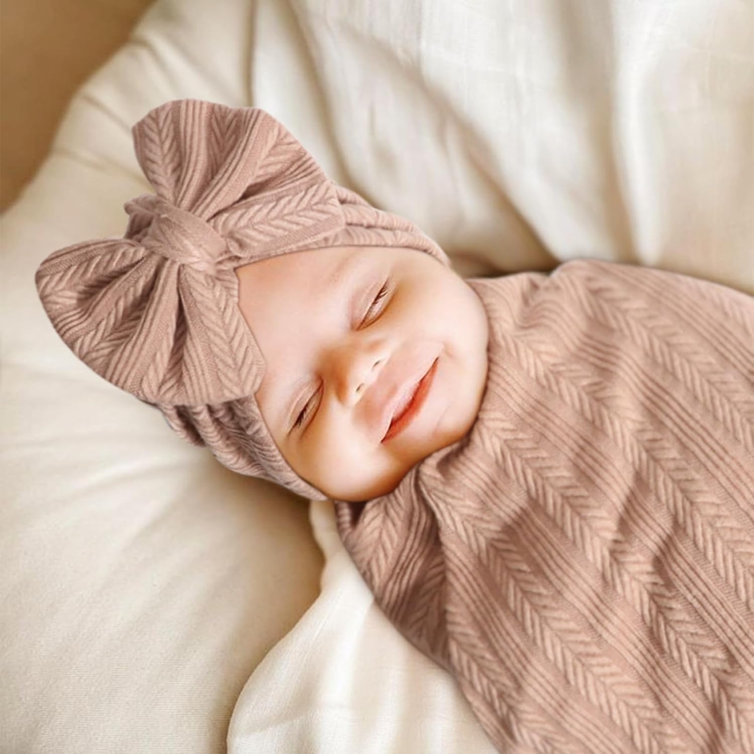 DRESHOW Baby Swaddle Blankets for Girls 4PCS Set