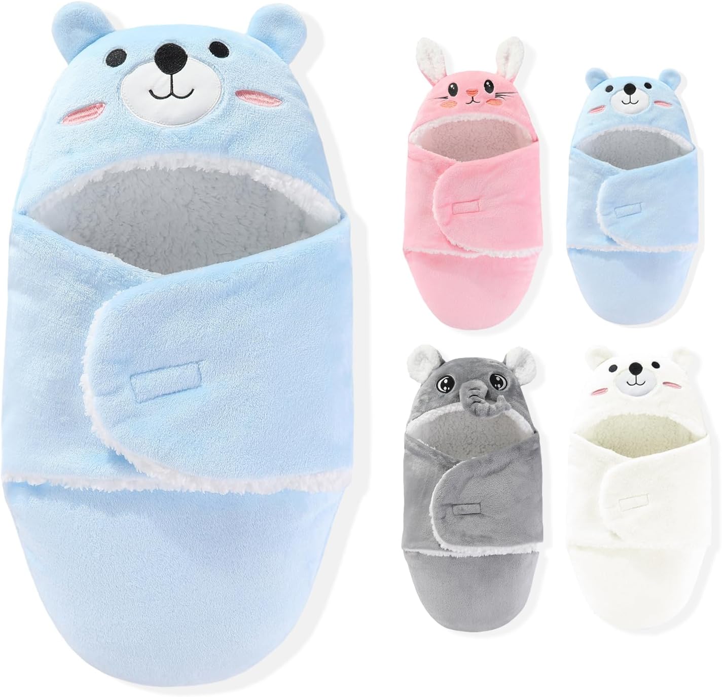 SEVDO Blue Bear Personalized Baby Sleep Sack 0-6 Months