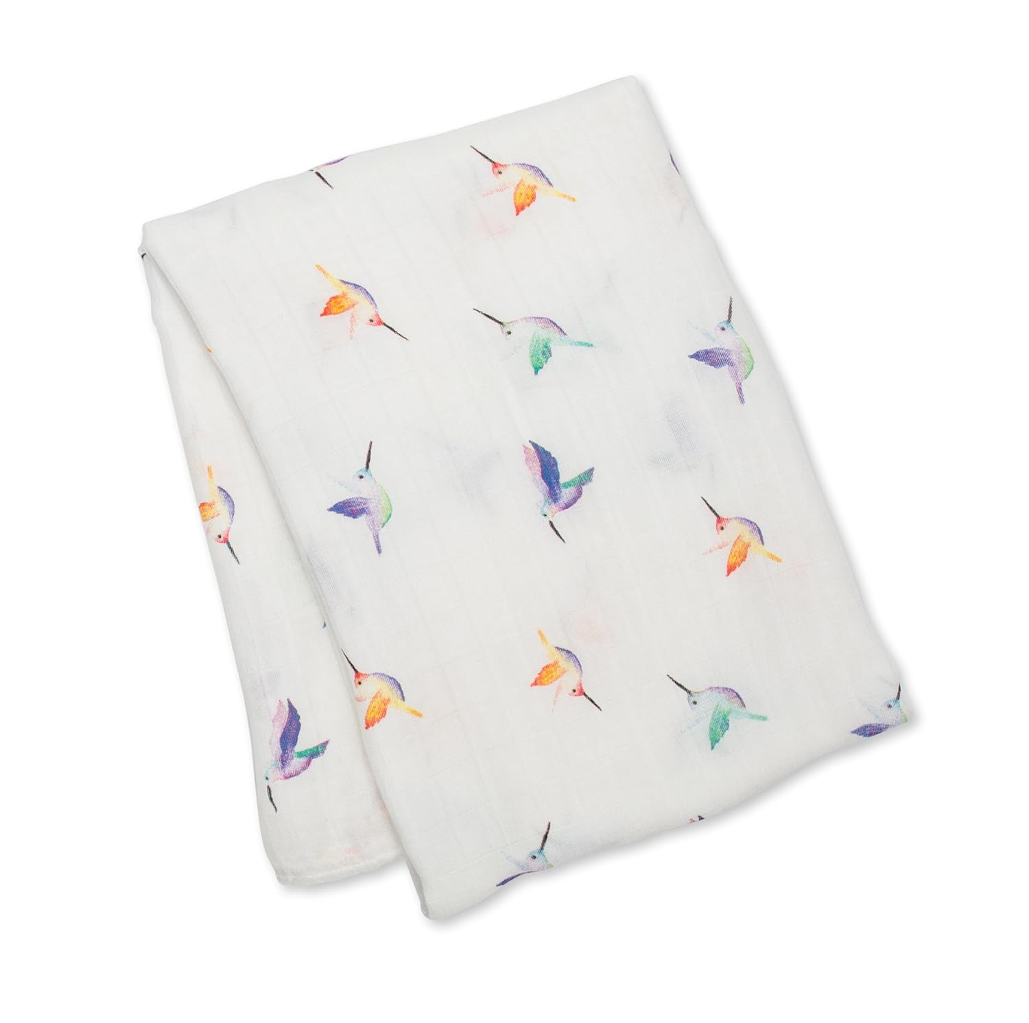 Lulujo Baby Swaddle Blanket Hummingbird 47x47