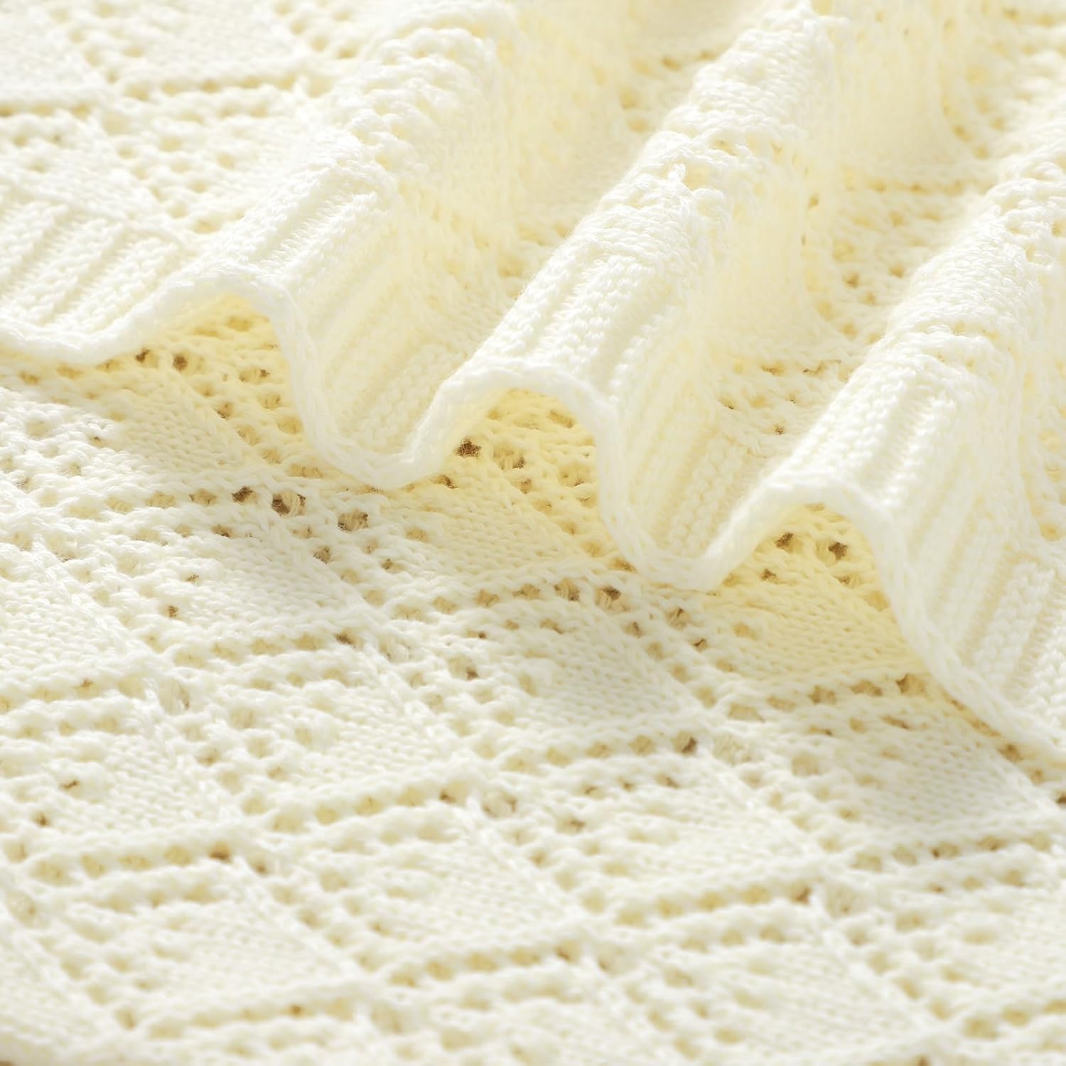 Neiwech Baby Blanket Swaddle 40x30 Inch Beige