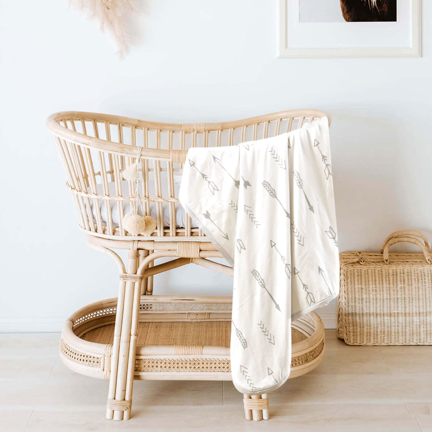 GRSSDER Baby Blanket Double Layer Swaddle 34x44