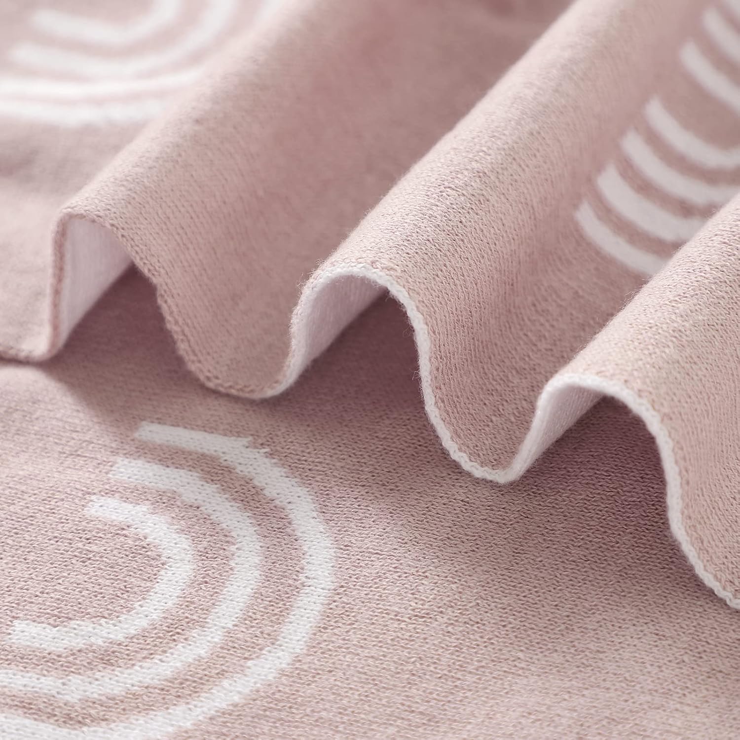 Bleu La La Knit Baby Swaddle Blanket - Rainbow Pink