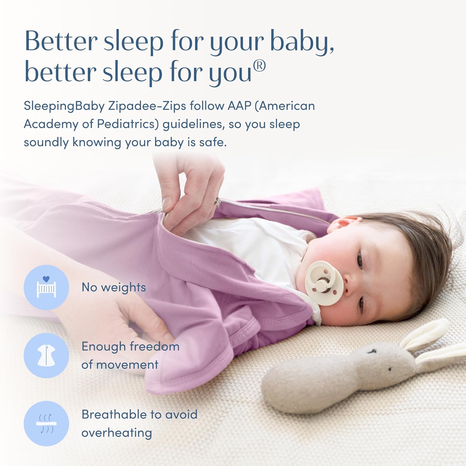 SleepingBaby Zipadee-Zip Transition Swaddle - 4-8 Month 1