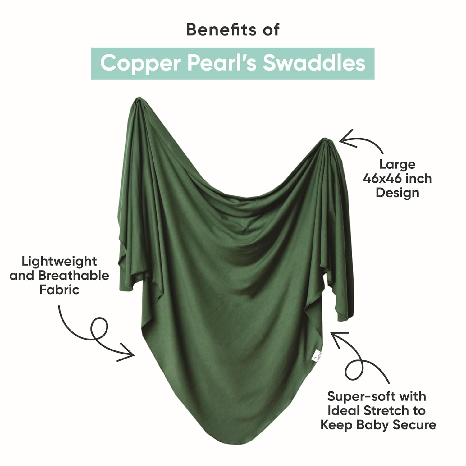 Copper Pearl Large Swaddle Receiving Blanket for Baby