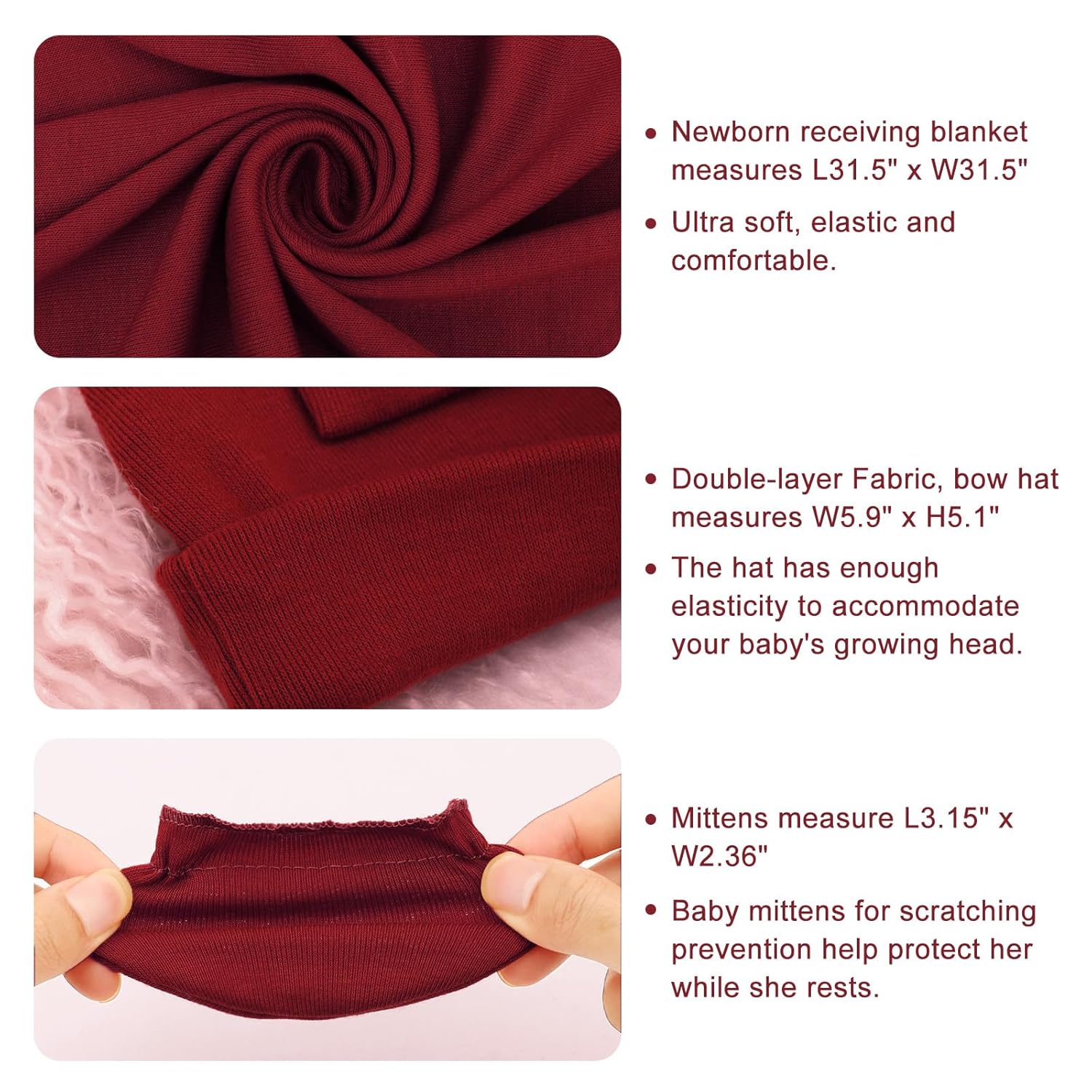 DRESHOW BQUBO Newborn Swaddle Blanket Set 1