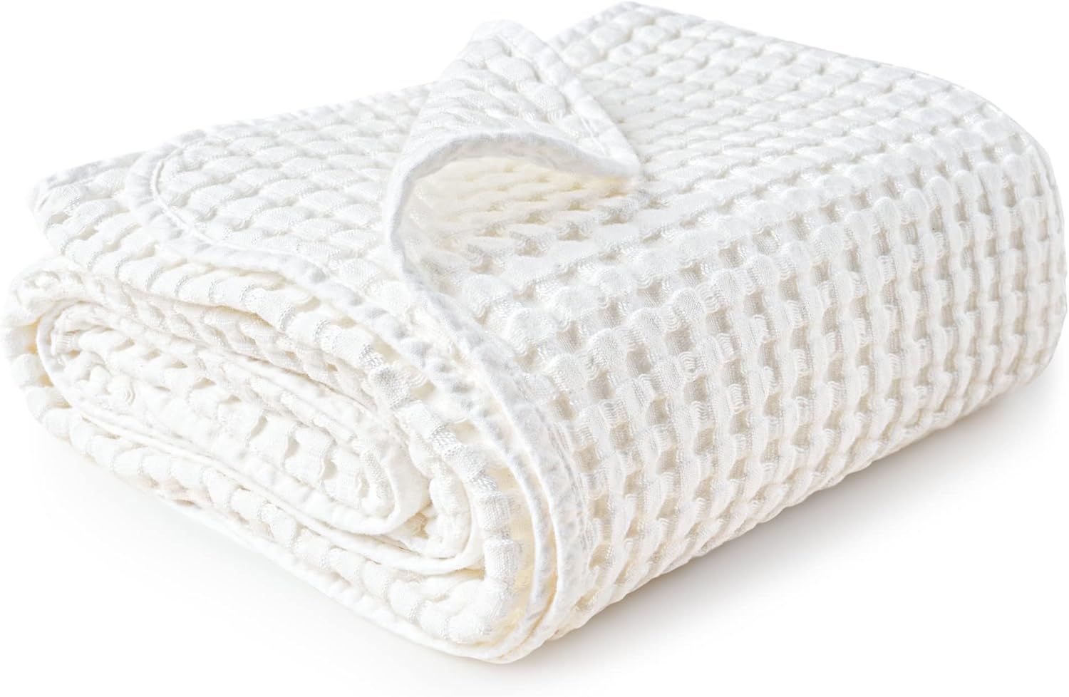 Konssy Waffle Baby Blanket - Soft Cozy Weightless Swaddle for Newborns