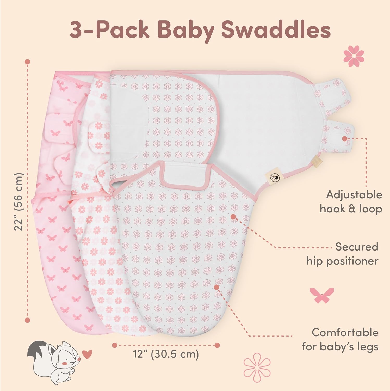 Sweety Fox 3-Pack Organic Baby Sleep Sacks