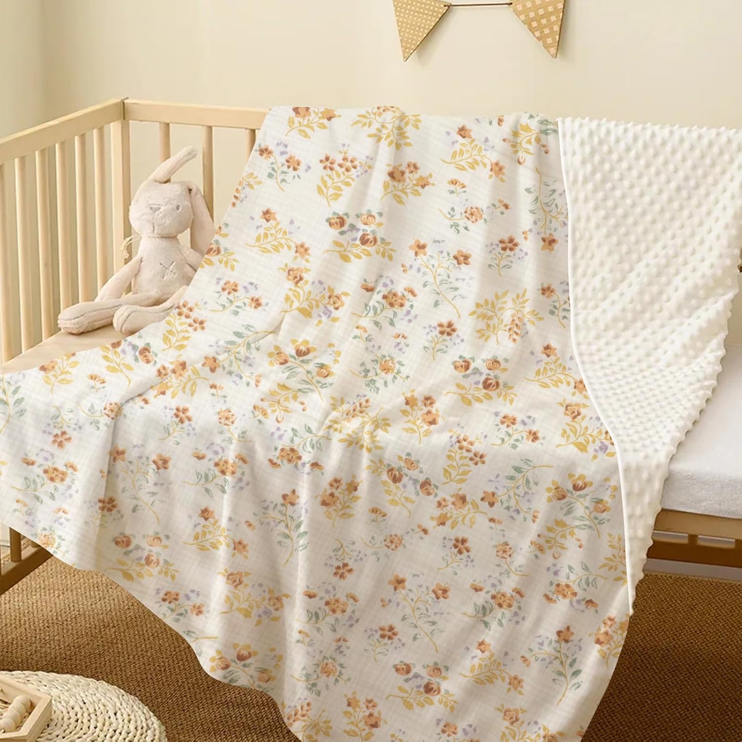 Knirose Reversible Baby Swaddle Blanket 30x41 Inches