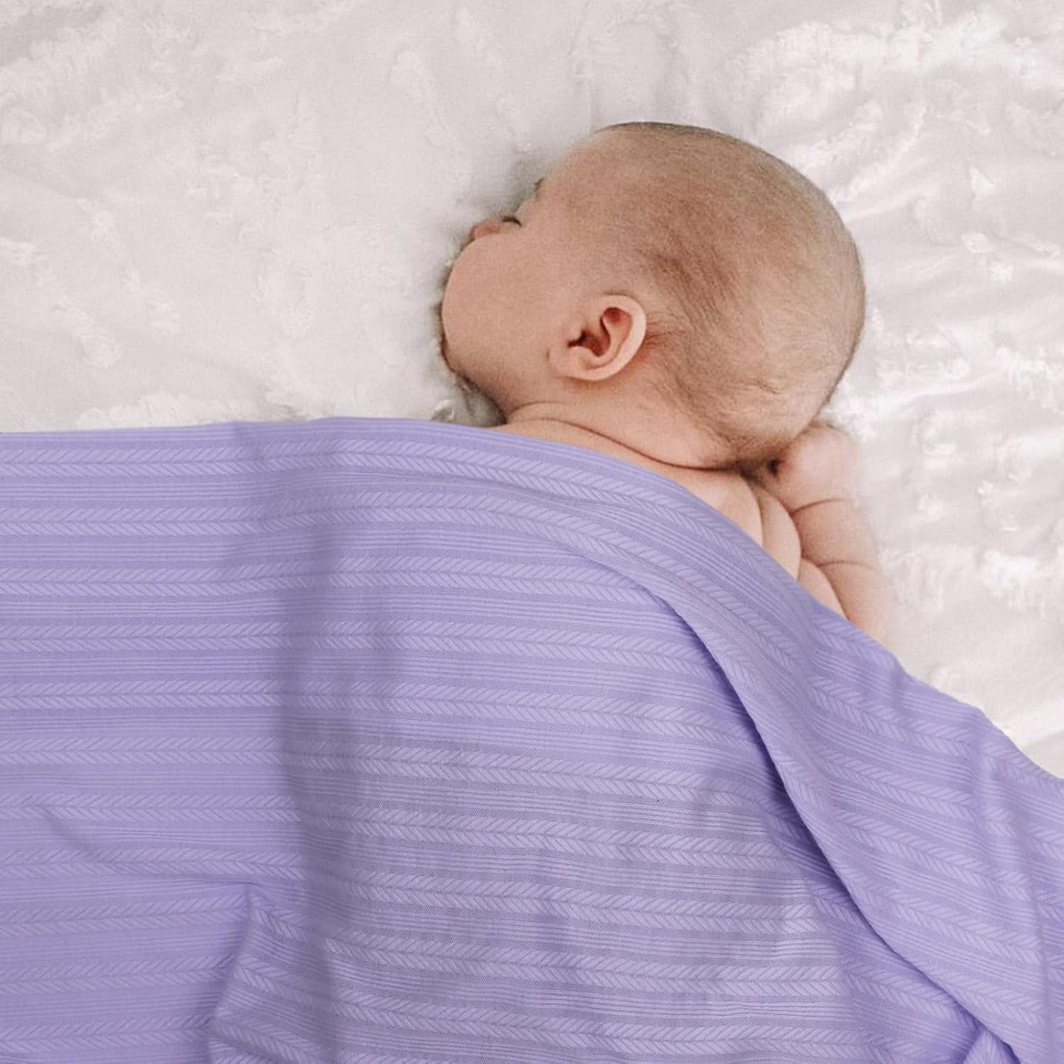 AQOKKA Newborn Swaddle Blanket Set with Hat and Wooden Sign