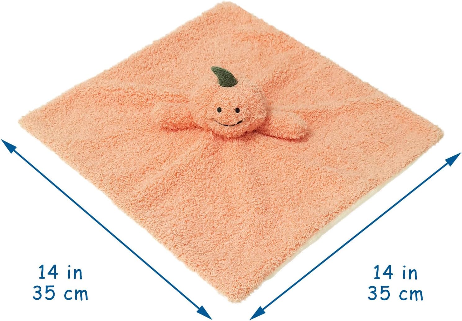Doindute Baby Orange Pumpkin Security Blanket Plush Lovey for Newborns