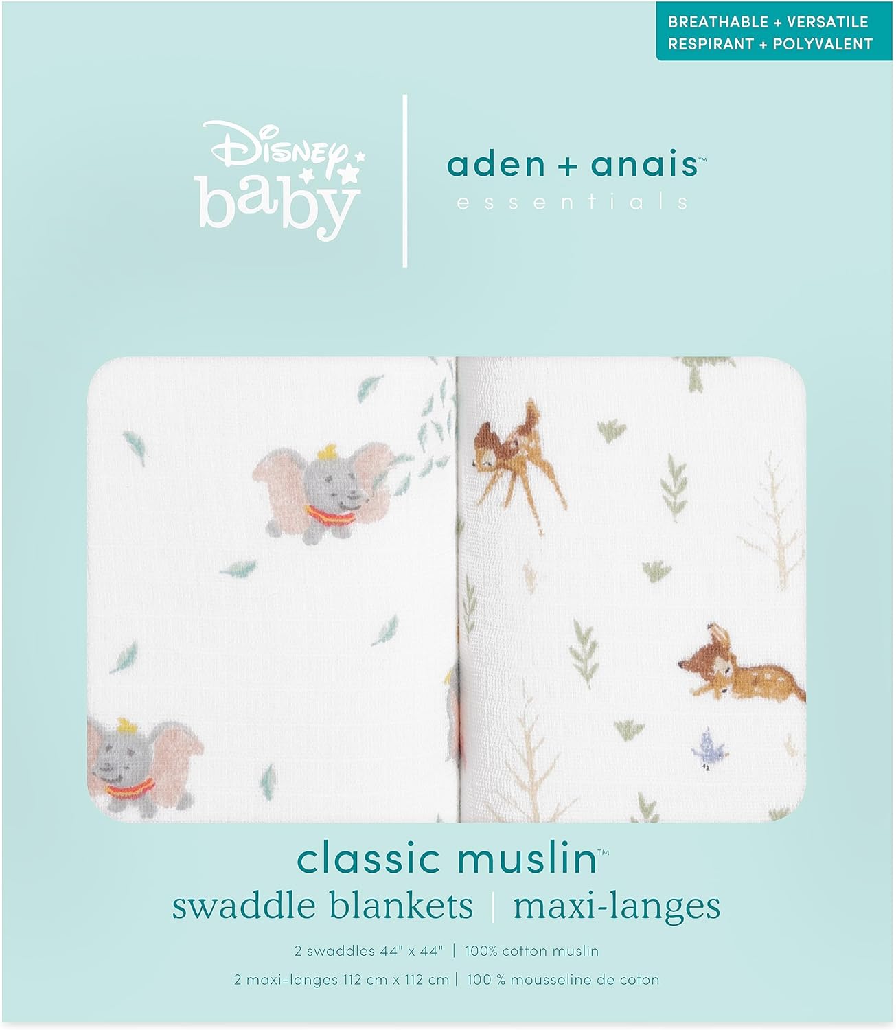 aden anais Disney Friends Muslin Swaddle Blankets 2 Pack