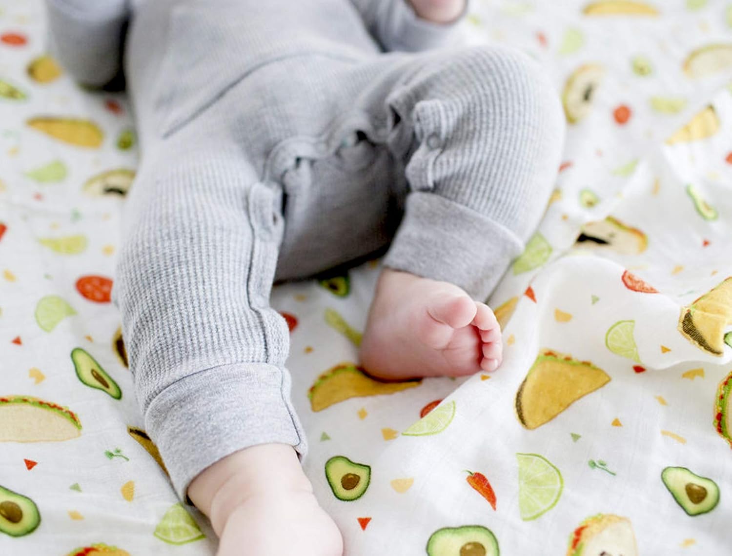 Loulou Lollipop Taco Design Baby Swaddle Blanket