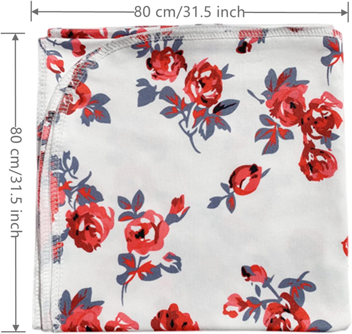 Newborn Swaddle Blanket with Headband for 0-3 Month Baby Red
