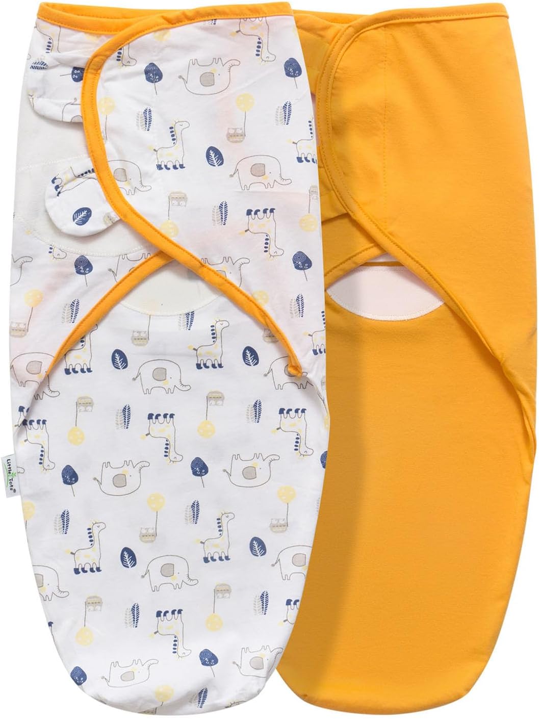 LITTLE TOTS Baby Swaddle Blanket 2 Pack 0-3 Months 1