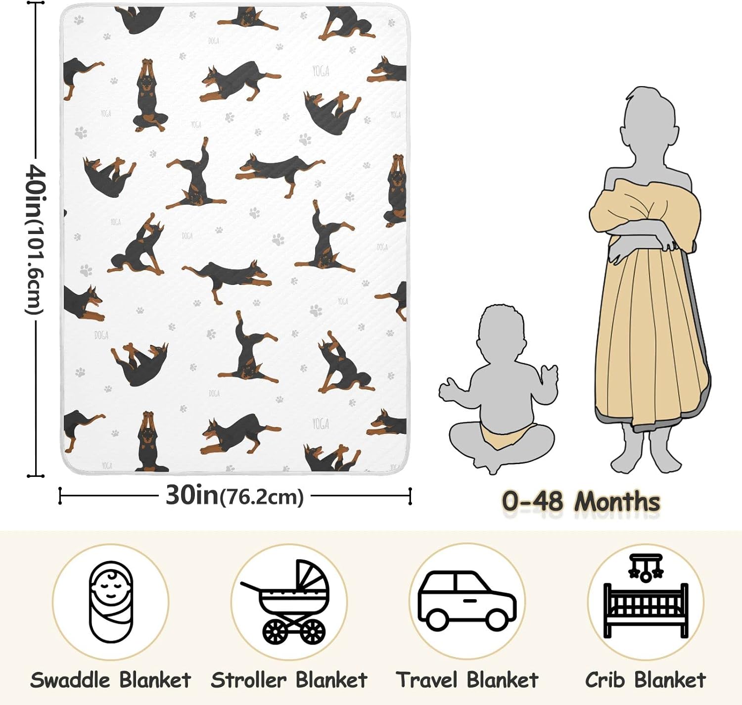 Soft Cotton Swaddle Blanket for Infants and Toddlers