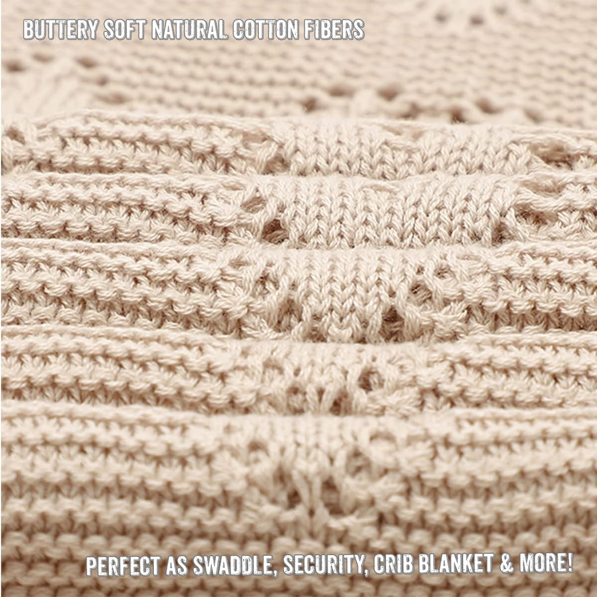 Luxury Cotton Heart Swaddle Blanket for Newborns