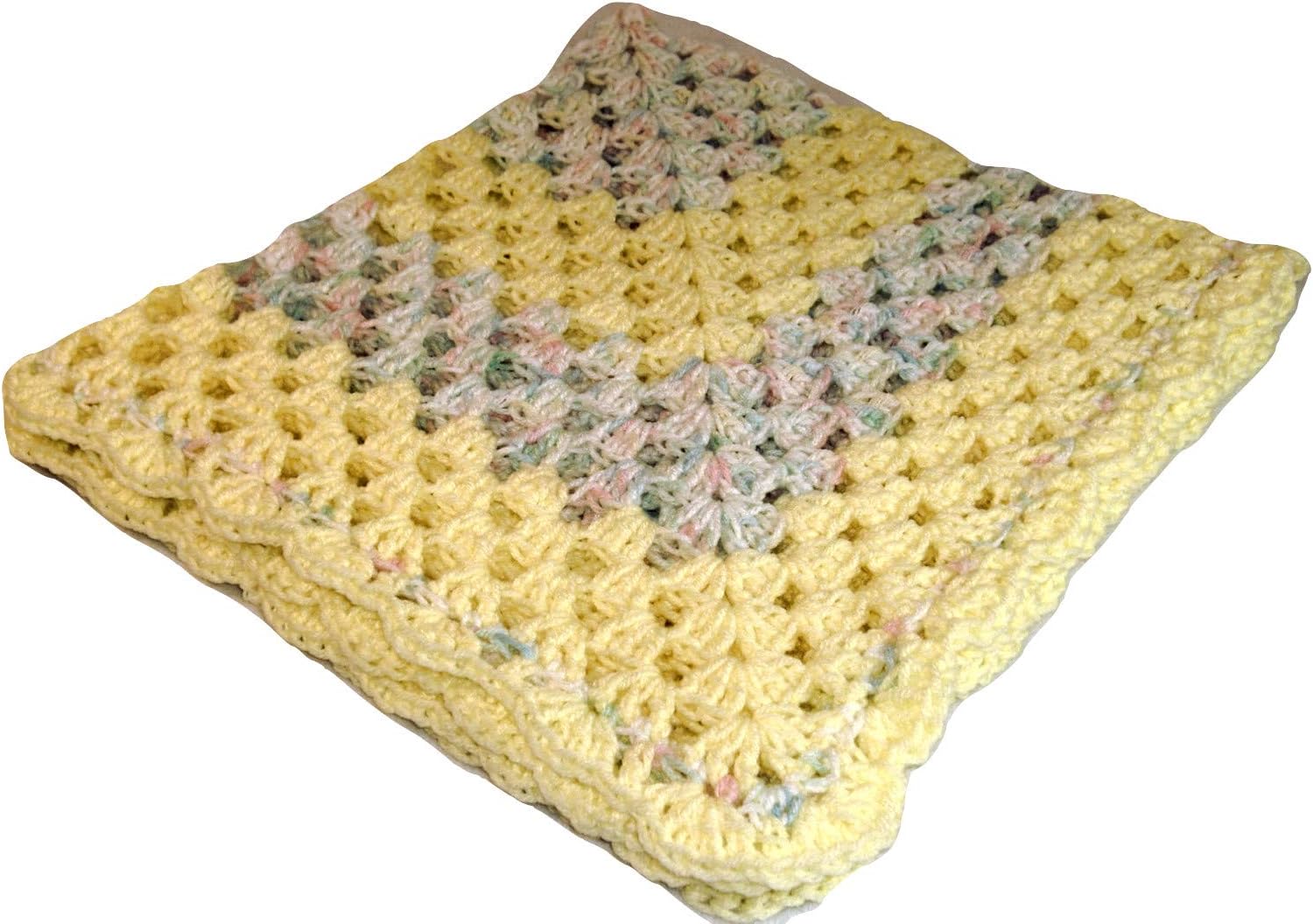 Handmade 4 Babies Cozy Baby Blanket - Yellow and Baby Print