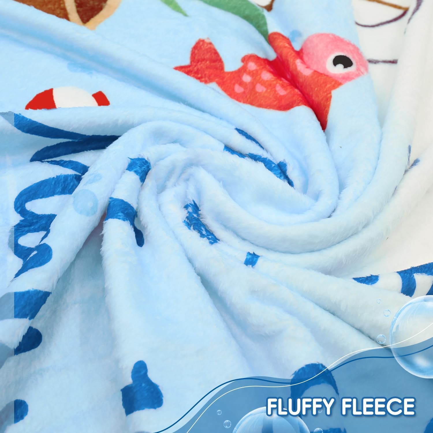 Gone Fishing Baby Monthly Milestone Blanket with Felt Bobber Wreath