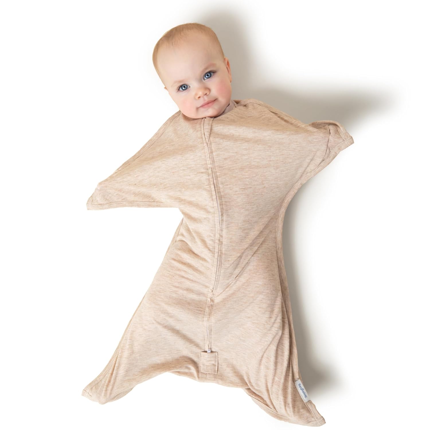 SleepingBaby Zipadee-Zip Transition Swaddle - Balanced Beige Heather