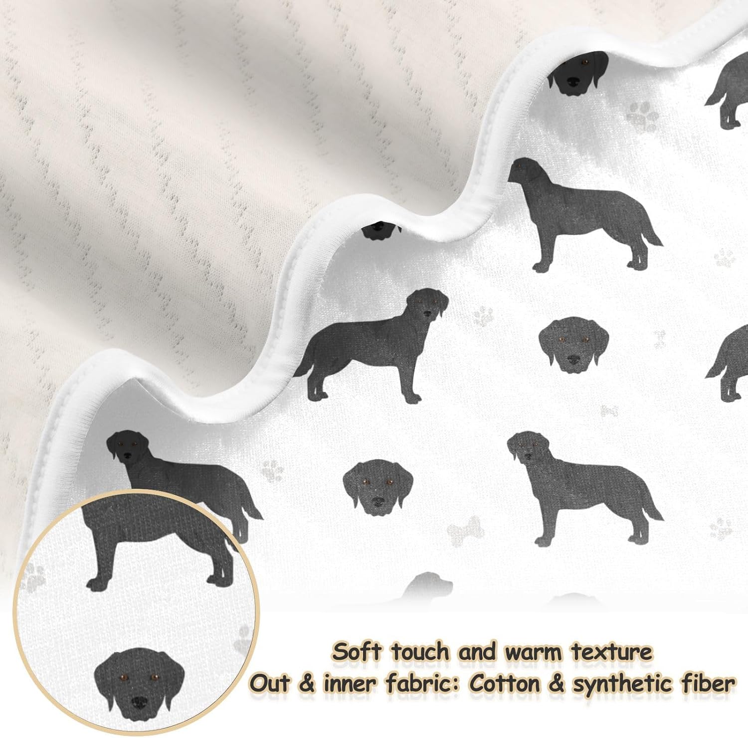 KICPOAY Swaddle Blanket 30x40 Inch Soft Cotton for Baby and Dogs