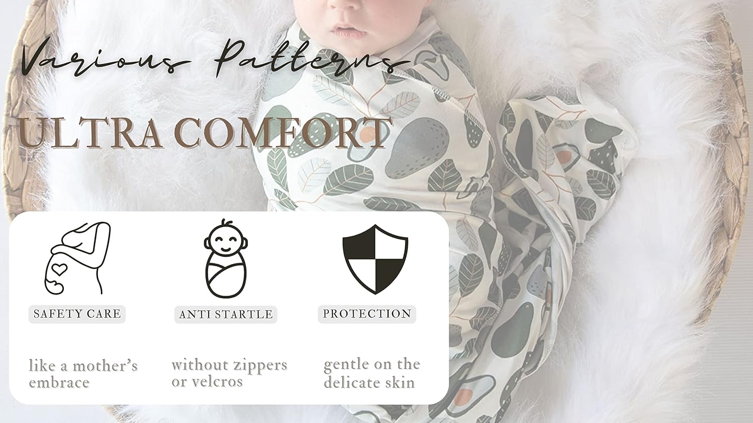 Terriboo Newborn Swaddle Blanket Set with Beanie