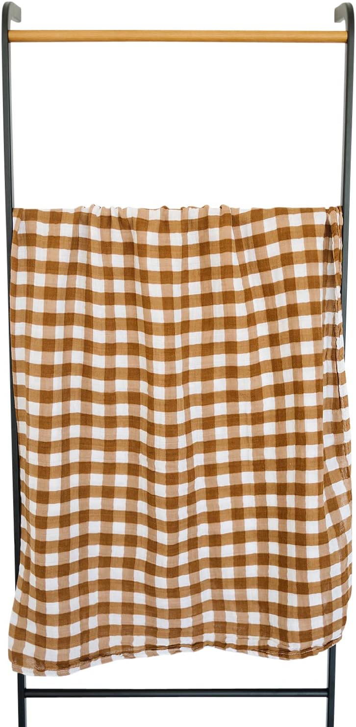 Mebie Baby Gingham Muslin Swaddle Blanket